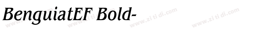 BenguiatEF Bold字体转换